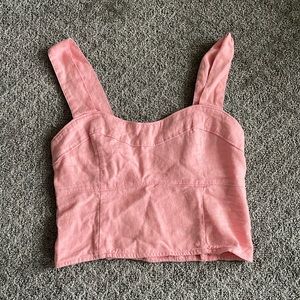 Pink cropped tank